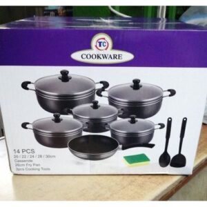 TC 14 Pieces Heavy Non-Stick Cooking Pot Sufuria Set