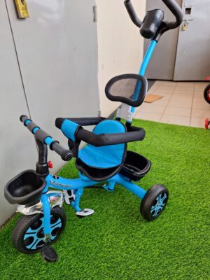 Kids’ Tricycle with Parent Push Handle-Blue