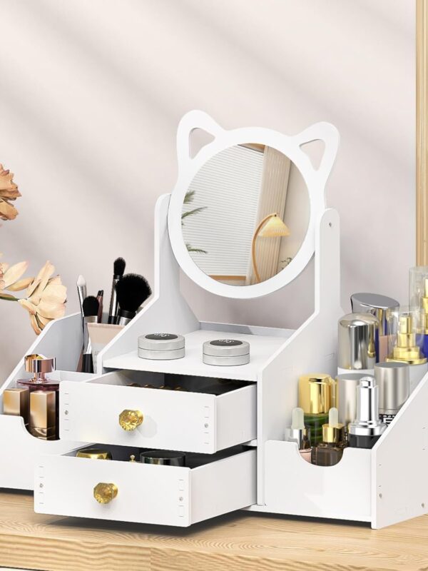 FunBlast Makeup Desk Organizer with Mirror