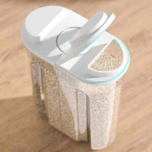 Cereal Storage Container with Airtight Lids & 2 Compartments
