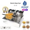 Nunix 6L+6L Commercial Double Stainless Steel Deep Fryer
