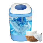 Mini washing machine with shoe brush