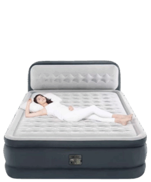 airbed with inbuilt pump and headboard