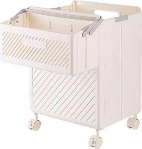 2pcs Foldable Laundry Hamper Basket with Wheels