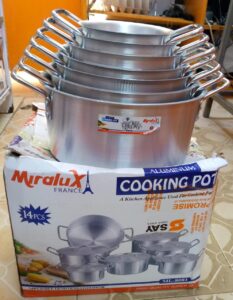 Miralux 14-Piece Stainless Steel Sufuria Cookware Set