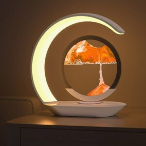 3D Moving Sand Art LED Hourglass Lamp