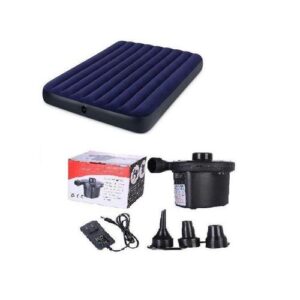 INTEX Classic Inflatable Mattress with Free Electric Pump